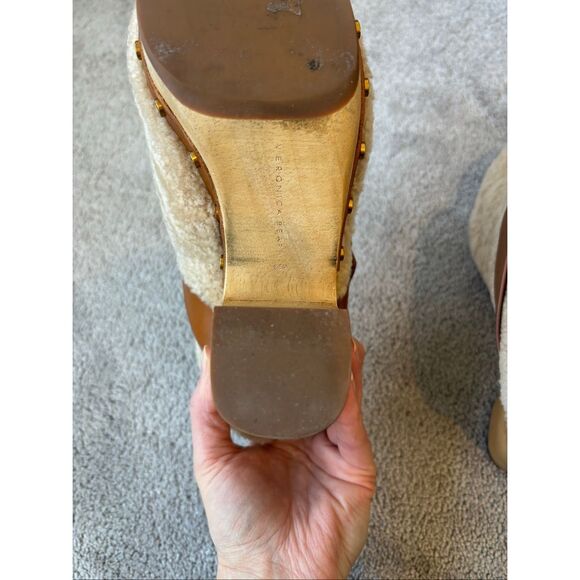 Nearly NEW Veronica Beard Dacey Shearling Mule Clogs, Sz 8.5, $495 - Picture 7 of 9
